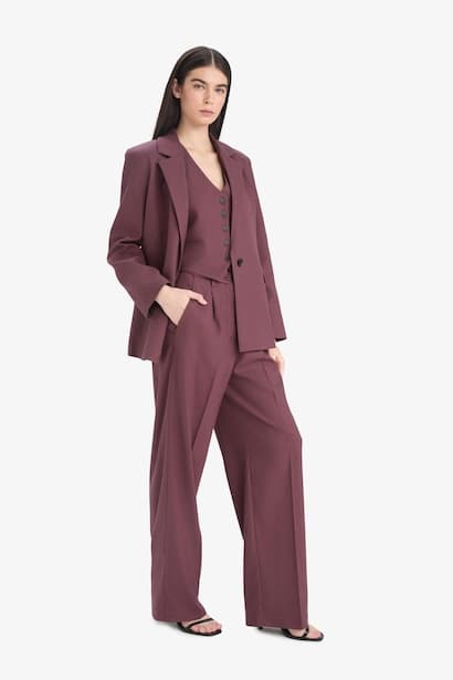 High Waist Wide Leg Trousers