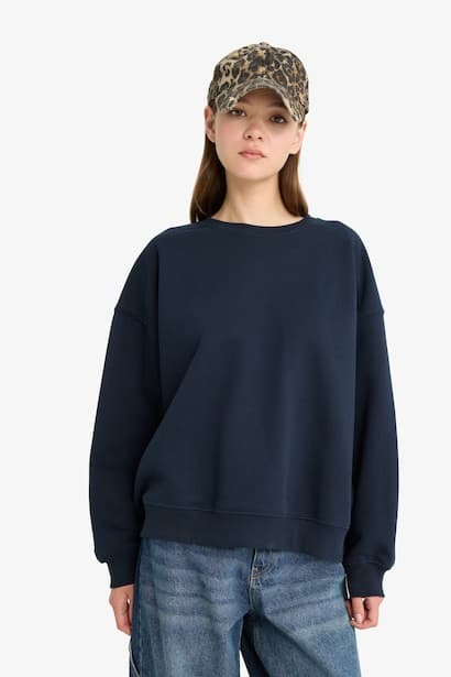 Oversize Fit Thick Sweatshirt Fabric Sweatshirt (3)