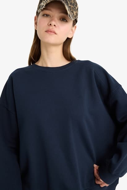 Oversize Fit Thick Sweatshirt Fabric Sweatshirt (4)