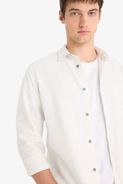 Slim Fit Cotton Long Sleeve Shirt