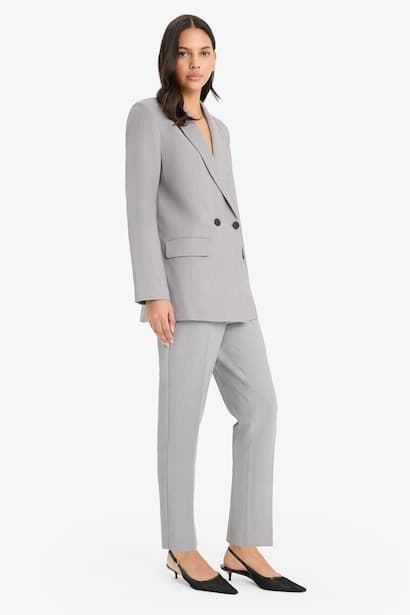 High Waist Slim Fit Trousers