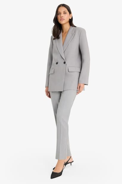 High Waist Slim Fit Trousers (3)