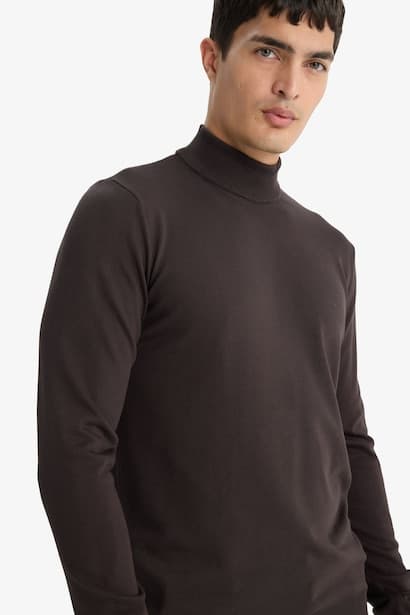 Regular Fit Turtleneck Premium Knit Pullover (4)
