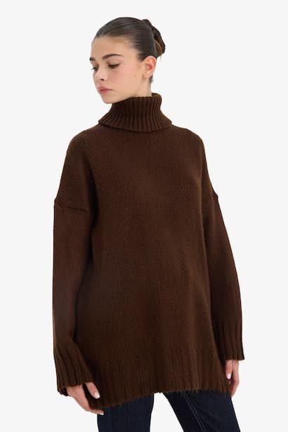 Oversize Fit Turtleneck Tunic (3)