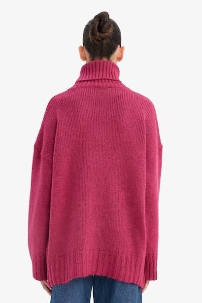 Oversize Fit Turtleneck Tunic (4)