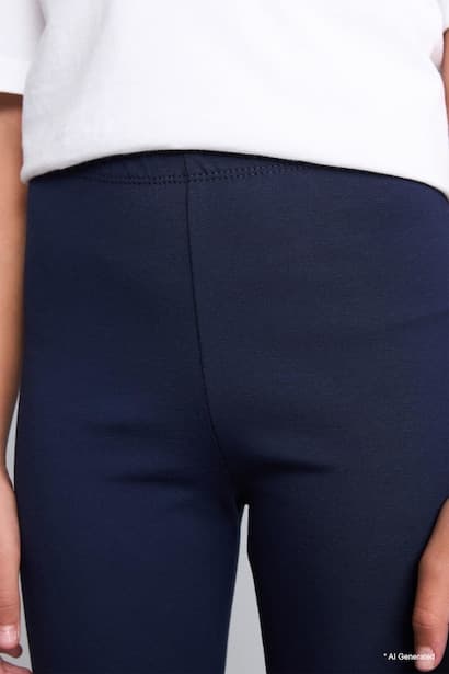 Girl 100% Cotton Basic Long Leggings (4)