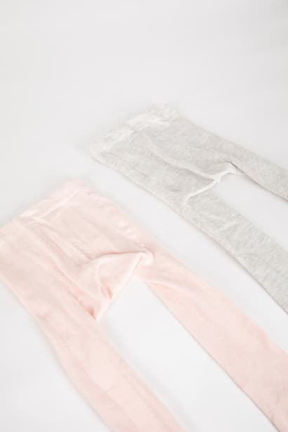 Baby Girl 2 Pack Cotton Pantyhose Socks (٣)