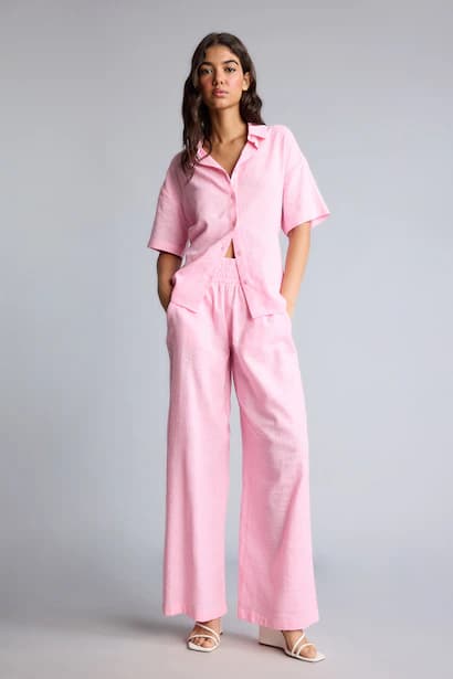 Wide Leg Three Pockets Trousers