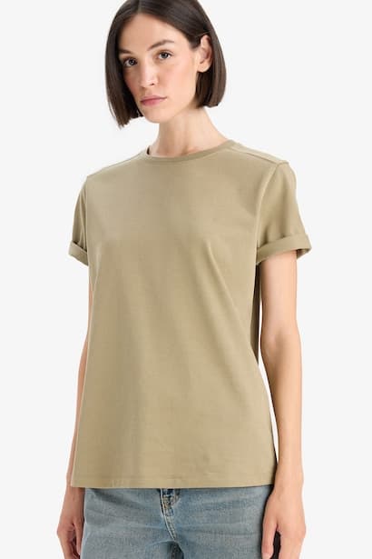 Regular Fit Crew Neck Basic Premium T-Shirt