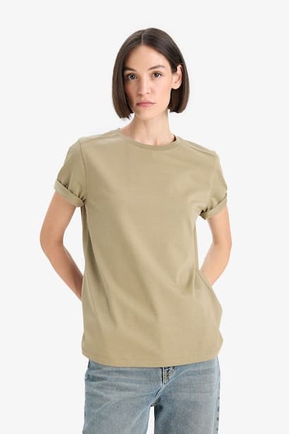 Regular Fit Crew Neck Basic Premium T-Shirt (3)