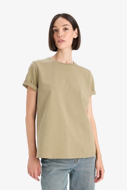Regular Fit Crew Neck Basic Premium T-Shirt (4)
