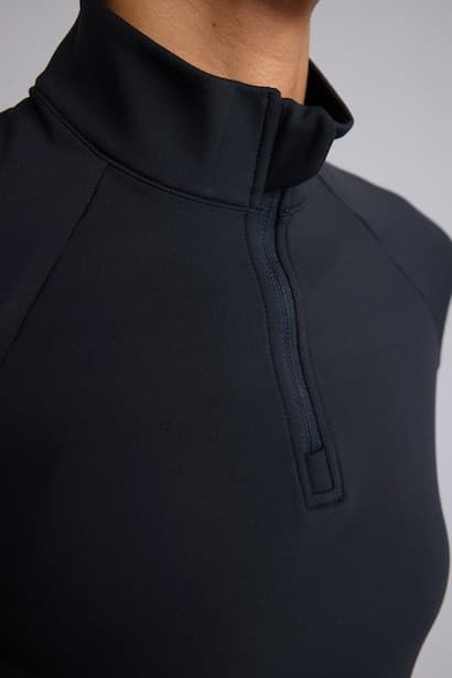 Standard Fit Zippered High Neck Long Sleeve Sports T Shirt (4)