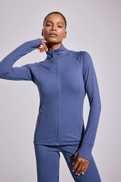 DeFactoFit Fitted Double Pocket Zip-Up Sports Sweatshirt