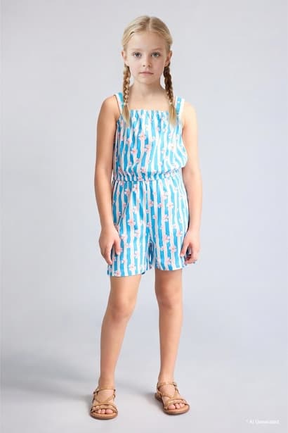 Girl Regular Fit Sleeveless Jumpsuit