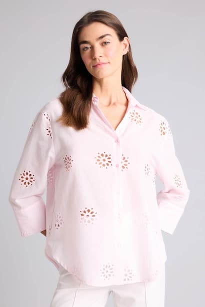 Oversize Shirt Collar brode Long Sleeve Shirt (3)