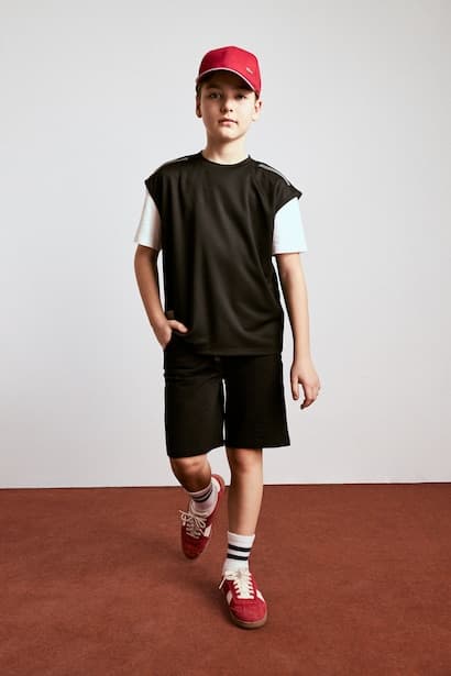 Boy 100% Cotton Elastic Waist Basic Shorts