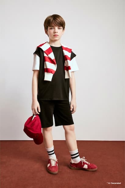 Boy 100% Cotton Elastic Waist Basic Shorts