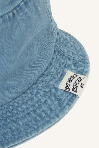 Boy Label Printed Denim Bucket Hat (3)