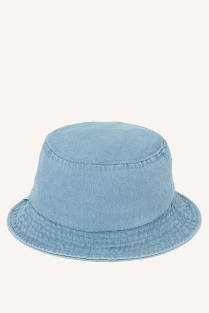 Boy Label Printed Denim Bucket Hat (4)