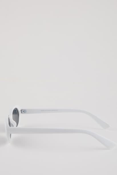 Woman Oval Plastic Sunglasses (٣)