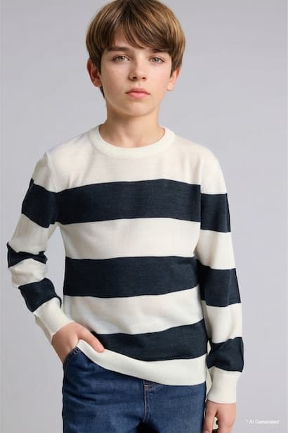 Boy Regular Fit Crew Neck Pullover