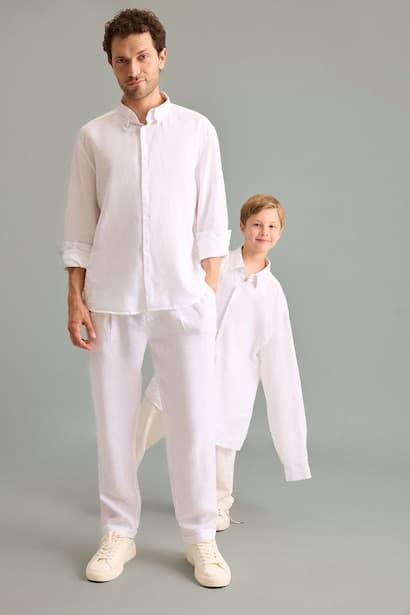 Relax Fit 100% Linen Trousers