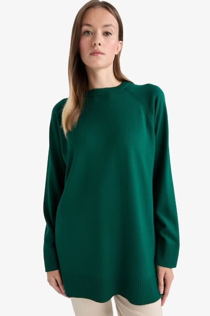 Regular Fit Crew Neck Tunic Modest (٣)
