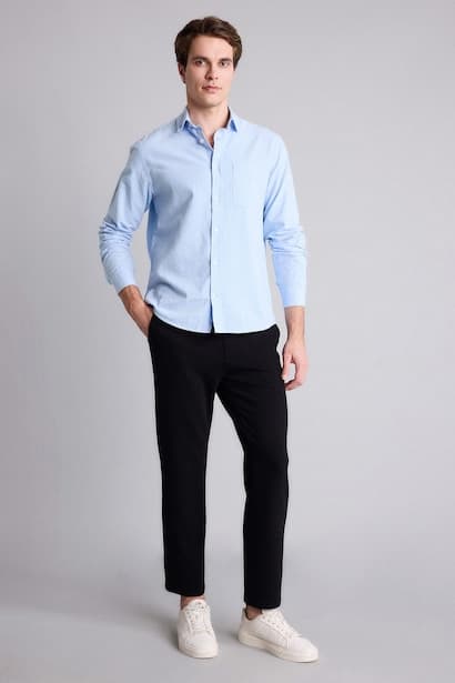 Cotton Regular Fit Elastic Waist Basic Short Trousers