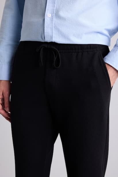Cotton Regular Fit Elastic Waist Basic Short Trousers (4)