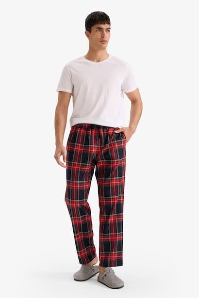 Regular Fit With Pockets Flanel Bottom
