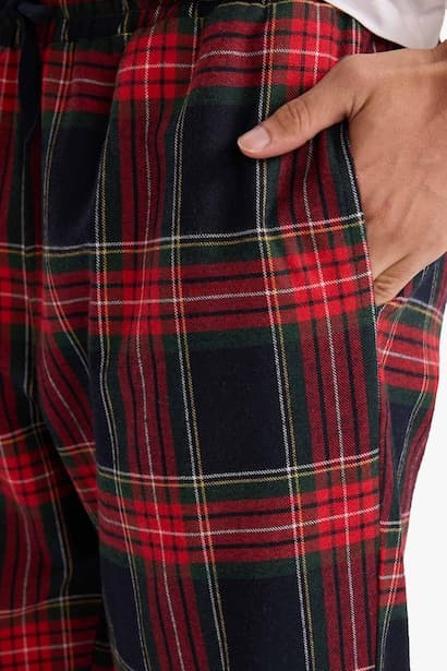 Regular Fit With Pockets Flanel Bottom (4)