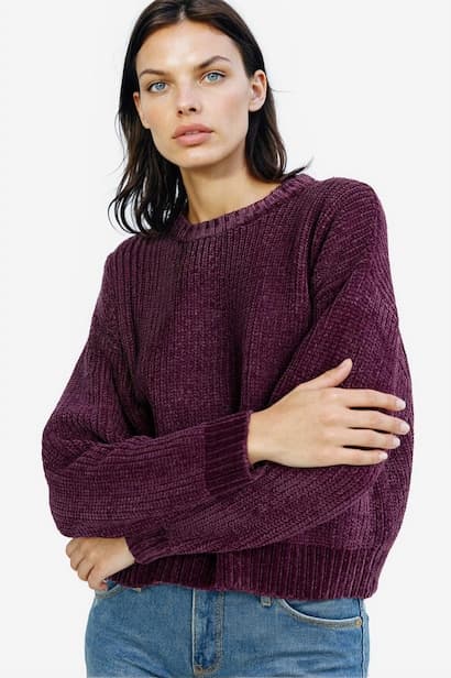 Regular Fit Crew Neck Chenille Pullover (3)