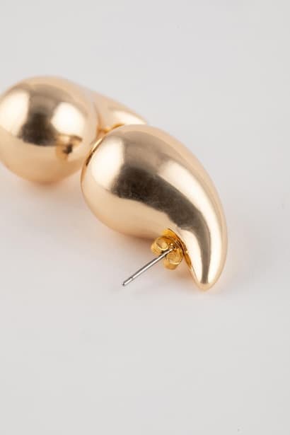 Woman Drop Gold Earrings Jewellery (٣)