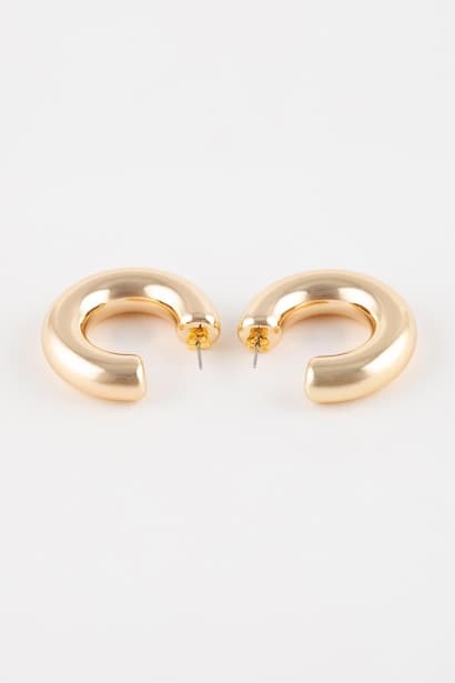 Woman Hoop Gold Earrings Jewellery (٤)