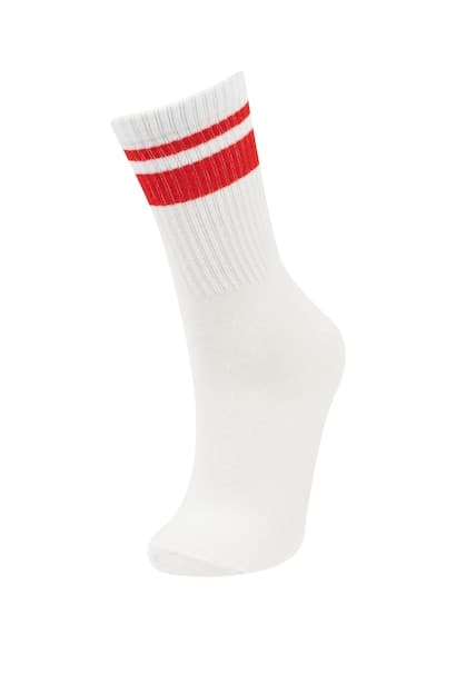 Woman 5 Piece Cotton Long Socks (٣)