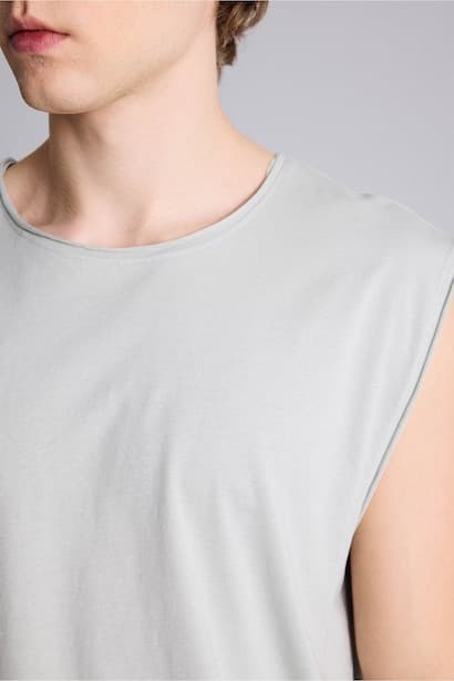 100% Cotton Boxy Fit Tank Top (٤)