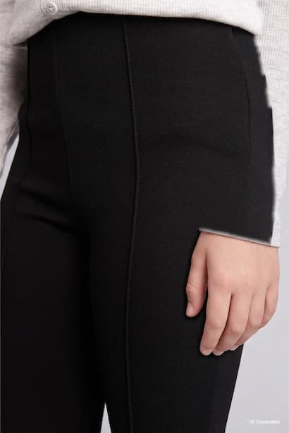 Girl Standard Length Black Pants (4)