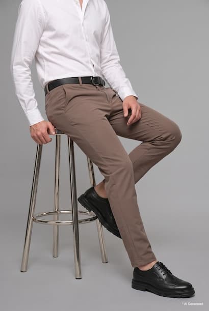 Tailored Fit Straight Leg Soft Touch Trousers (4)