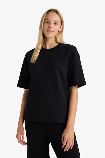 Oversize Fit Short Sleeve T-Shirt (٣)