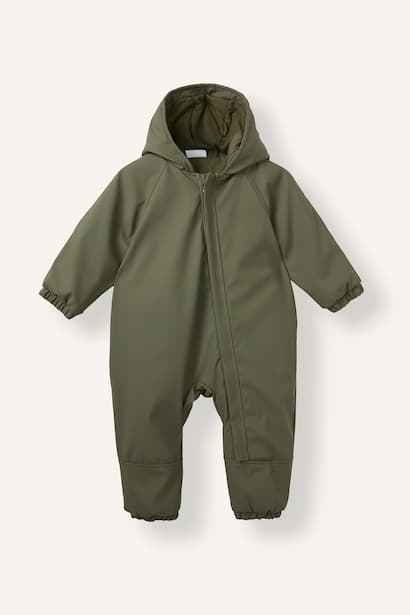 Baby Boy Waterproof Hooded Zip-Up Coverall