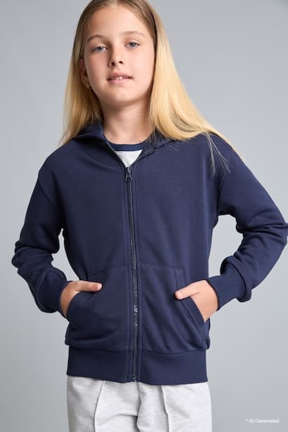 Girl Basic Zippered Cardigan