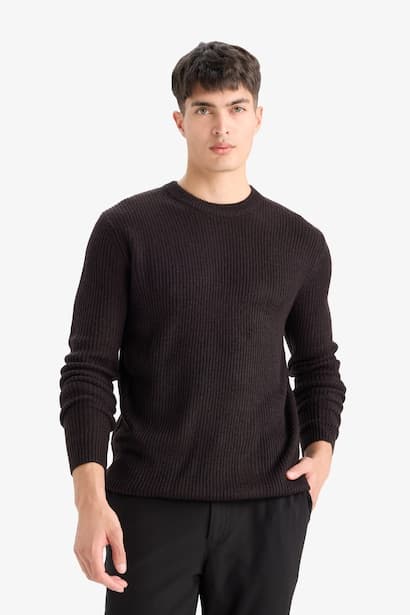 Standard Fit Crew Neck Knitwear Pullover (٣)