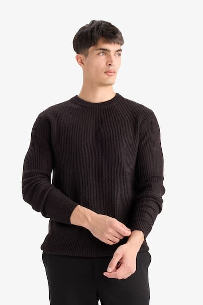 Standard Fit Crew Neck Knitwear Pullover (٤)