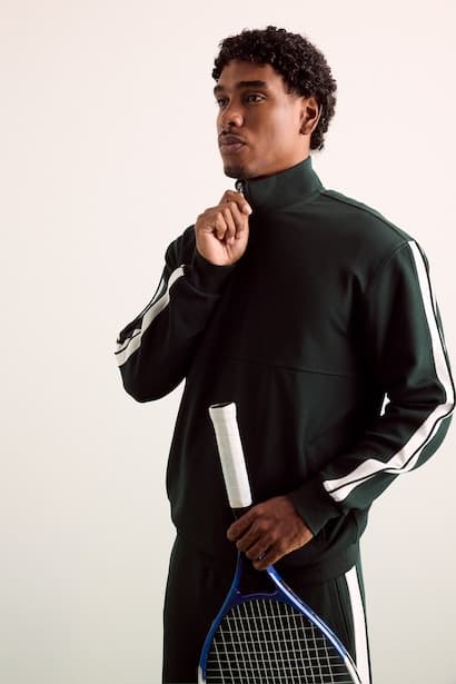 Standard Fit Mock Neck Sports Sweatshirt