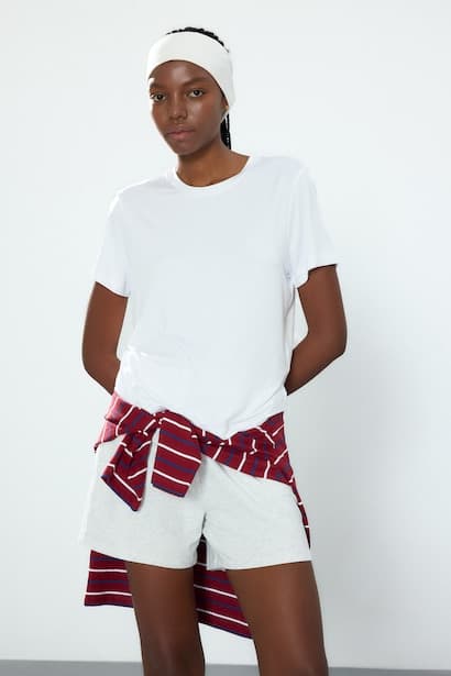 Standard Fit Crew Neck Basic Sports T-Shirt