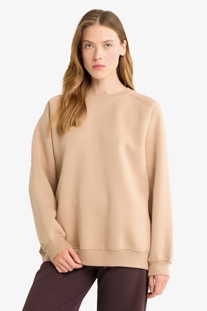Oversize Fit Thick Sweatshirt Fabric Sweatshirt (٤)