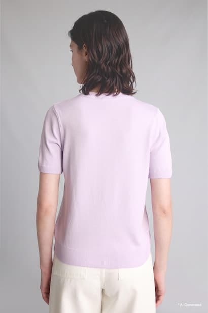 Regular Fit Lilac Crew Neck Sweater (4)