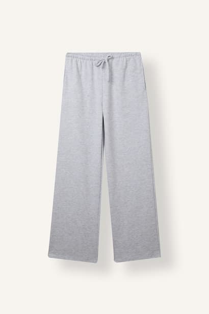 Straight Fit Elastic Waist Sweatpants Trousers (٣)
