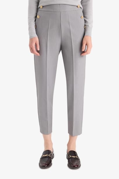 High Waist Carrot Fit Trousers (٤)