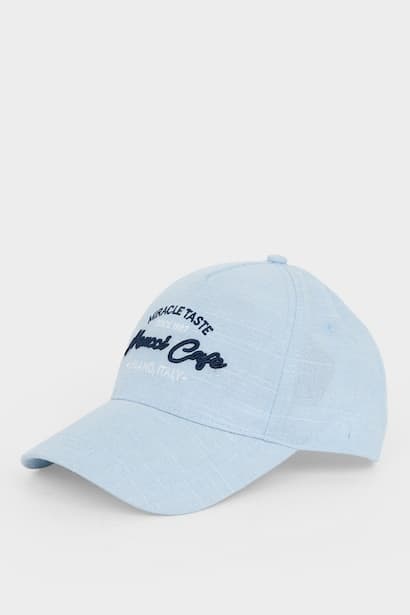 Embroidered Woven Cap Hat